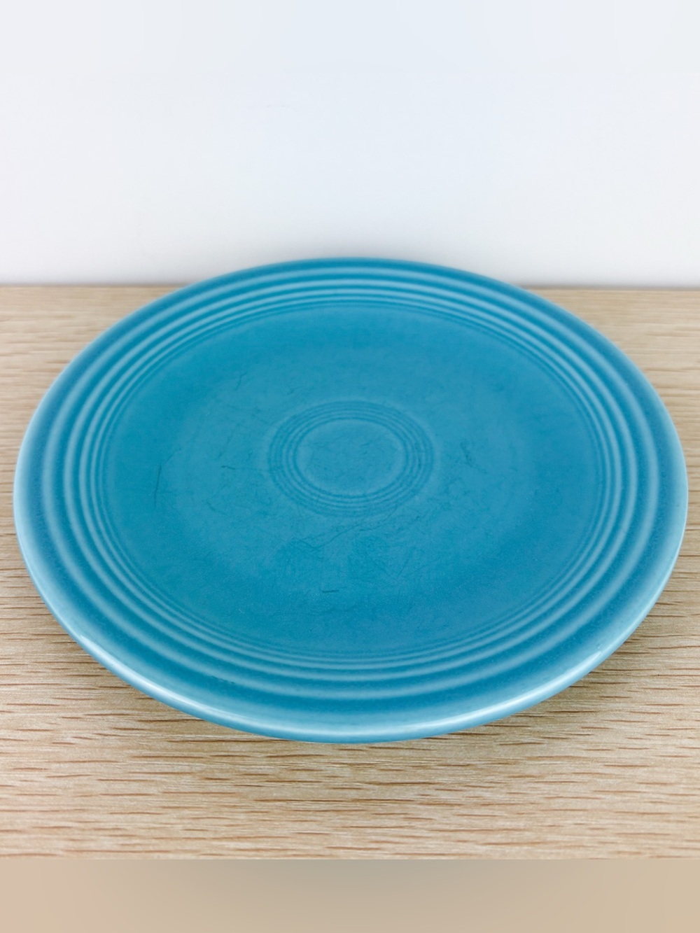 Fiestaware Pre 1970 Original Turquoise Blue Teacup Saucer ONLY Vintage No Loop F